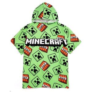 Minecraft Boys Creeper  Towel / Green/Black/White